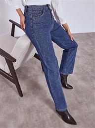 ΤΖΙΝ WIDE LEG ΨΗΛΟΜΕΣΟ ΜΕ STRASS WT1796.1038+1 CELESTINO