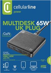 4 PORT 65WATT UK BLACK ΦΟΡΤΙΣΤΗΣ CELLULAR LINE