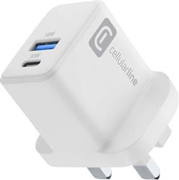 DUAL 30WATT UK WHITE ΦΟΡΤΙΣΤΗΣ CELLULAR LINE