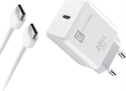 FAST CHARGE 20W TYPE-C CABLE WHITE ΦΟΡΤΙΣΤΗΣ CELLULAR LINE