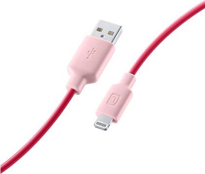 SMART USB LIGHTNING 1M PINK ΚΑΛΩΔΙΟ USB CELLULAR LINE