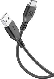 USB TO TYPE-C 1.2M BLACK ΚΑΛΩΔΙΟ CELLULAR LINE