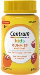 KIDS GUMMIES 3+ YEARS ΣΥΜΠΛΗΡΩΜΑ ΔΙΑΤΡΟΦΗΣ ΓΙΑ ΠΑΙΔΙΑ ΜΕ 8 ΒΙΤΑΜΙΝΕΣ, ΜΕΤΑΛΛΑ & ΙΧΝΟΣΤΟΙΧΕΙΑ ΓΙΑ ΕΝΔΥΝΑΜΩΣΗ ΤΟΥ ΑΝΟΣΟΠΟΙΗΤΙΚΟΥ - ΜΥΟΣΚΕΛΕΤΙΚΟΥ ΣΥΣΤΗΜΑΤΟΣ & ΤΗΣ ΓΝΩΣΙΑΚΗΣ ΛΕΙΤΟΥΡΓΙΑΣ ΜΕ ΓΕΥΣΗ ΦΡΟΥΤΩΝ 60 SOFTGELS - MULTIFRUIT CENTRUM