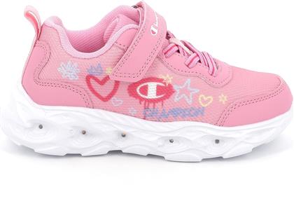 ΠΑΙΔΙΚΟ ΑΘΛΗΤΙΚΟ ΠΑΠΟΥΤΣΙ ΓΙΑ ΚΟΡΙΤΣΙ FUNFAIR PRINT G PS LOW CUT SHOE ΜΕ ΦΩΤΑΚΙΑ ΧΡΩΜΑΤΟΣ ΡΟΖ S33233-PS152 CHAMPION