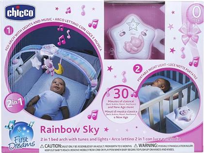 ΠΑΙΧΝΙΔΙ ΚΟΥΝΙΑΣ FIRST DREAMS 2-IN-1 RAINBOW SKY BED ARCH MOBILE ΡΟΖ 10473-10 CHICCO