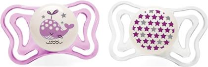 SILICONE SOOTHER PHYSIO FORMA LIGHT 2-6M (ΦΩΣΦΟΡΙΖΕΙ ΣΤΟ ΣΚΟΤΑΔΙ) 2 ΤΕΜΑΧΙΑ - ΡΟΖ/ ΔΙΑΦΑΝΟ,ΠΙΠΙΛΑ ΣΙΛΙΚΟΝΗΣ ΠΟΥ ΛΑΜΠΕΙ ΣΤΟ ΣΚΟΤΑΔΙ ΑΠΟ 2 ΕΩΣ 6 ΜΗΝΩΝ CHICCO