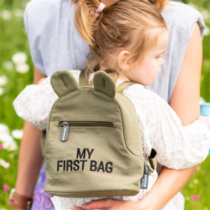 ΠΑΙΔΙΚΗ ΤΣΑΝΤΑ ΠΛΑΤΗΣ MY FIRST BAG KHAKI BR76003 CHILDHOME από το SPITISHOP