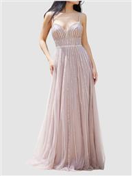 ΜΑΚΡΥ ΦΟΡΕΜΑ ΣΕ ΡΟΖ ΜΕ ΚΕΝΤΗΜΕΝΕΣ ΠΑΓΙΕΤΕΣ - ΛΕΒΑΝΤΑ CHRIS KOEHLERT