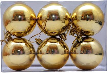 ΧΡΙΣΤΟΥΓΕΝΝΙΑΤΙΚΕΣ ΜΠΑΛΕΣ CHRISTMAS ΠΛΑΣΤΙΚΟ ΧΡΥΣΟ 6ΤΜΧ 8CM CHRISTMAS COLLECT