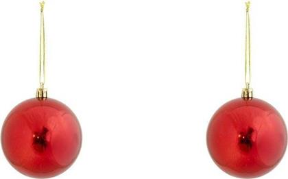 ΧΡΙΣΤΟΥΓΕΝΝΙΑΤΙΚΕΣ ΜΠΑΛΕΣ ΚΟΚΚΙΝΟ ΠΛΑΣΤΙΚΟ ΣΕΤ 2 ΤΜΧ 10CM CHRISTMAS COLLECT