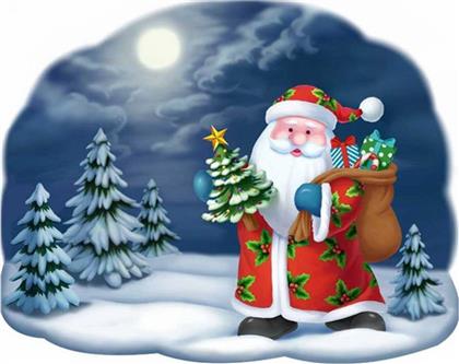 ΧΡΙΣΤΟΥΓΕΝΝΙΑΤΙΚO ΑΥΤΟΚΟΛΛΗΤO 3D CHRISTMAS ΓΙΑ ΠΑΡΑΘYΡΟ ΑΓΙΟΣ ΒΑΣΙΛΗΣ ΔΩΡΑ ΙV 31.5X24.6CM CHRISTMAS COLLECT