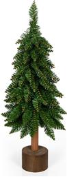 ΧΡΙΣΤΟΥΓΕΝΝΙΑΤΙΚΟ ΔΕΝΤΡΑΚΙ ΕΛΑΤΟ PVC ΠΡΑΣΙΝΟ ΜΕ ΞΥΛΙΝΗ ΒΑΣΗ (80CM) CHRISTMAS COLLECT