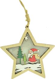 ΧΡΙΣΤΟΥΓΕΝΝΙΑΤΙΚΟ ΣΤΟΛΙΔΙ CHRISTMAS ΑΣΤΕΡΙ ΚΡΕΜΑΣΤΟ LED ΞΥΛΟ 10CM CHRISTMAS COLLECT