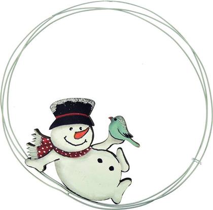 ΧΡΙΣΤΟΥΓΕΝΝΙΑΤΙΚΟ ΣΤΟΛΙΔΙ CHRISTMAS ΧΙΟΝΑΝΘΡΩΠΟΣ ΞΥΛΟ ΜΕΤΑΛΛΟ 16CM CHRISTMAS COLLECT