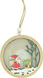 ΧΡΙΣΤΟΥΓΕΝΝΙΑΤΙΚΟ ΣΤΟΛΙΔΙ CHRISTMAS ΣΤΡΟΓΓΥΛΟ ΚΡΕΜΑΣΤΟ LED ΞΥΛΟ 10CM CHRISTMAS COLLECT