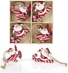 ΚΡΕΜΑΣΤΑ ΚΟΥΤΑΚΙ ΣΕΤ ΞΥΛΙΝΑ (6CM /8ΤΜΧ) CHRISTMAS COLLECT