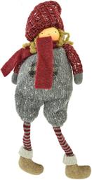 ΚΡΕΜΑΣΤΟ ΦΙΓΟΥΡΑ OLAF SIA ΥΦΑΣΜΑ ΓΚΡΙ ΚΟΚΚΙΝΟ 28Χ8Χ3CM CHRISTMAS COLLECT