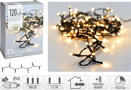 ΧΡΙΣΤΟΥΓΕΝΝΙΑΤΙΚΑ ΛΑΜΠΑΚΙΑ 120 LED ΘΕΡΜΟ ΛΕΥΚΟ 1 ΤΕΜΑΧΙΟ