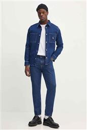 CK JEANS ΑΝΔΡΙΚΟ ΒΑΜΒΑΚΕΡΟ ΤΖΙΝ ΠΑΝΤΕΛΟΝΙ ΠΕΝΤΑΤΣΕΠΟ ΜΕ DAD FIT - J30J325883 DENIM BLUE CALVIN KLEIN JEANS