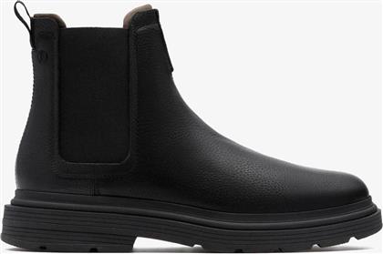 ΑΝΔΡΙΚΑ ΔΕΡΜΑΤΙΝΑ ΜΠΟΤΑΚΙΑ ''BADBURY EASY'' - 26183256 ΜΑΥΡΟ CLARKS