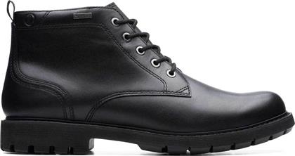 ΑΝΔΡΙΚΑ ΔΕΡΜΑΤΙΝΑ ΜΠΟΤΑΚΙΑ ''BATCOMBE MIX GORE-TEX'' - 26173427 ΜΑΥΡΟ CLARKS