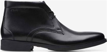 ΑΝΔΡΙΚΑ ΔΕΡΜΑΤΙΝΑ ΜΠΟΤΑΚΙΑ ''WHIDDON MID'' - 26152914 ΜΑΥΡΟ CLARKS