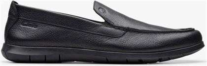 ΑΝΔΡΙΚΑ ΔΕΡΜΑΤΙΝΑ LOAFERS ''FLEXWAY STEP'' - 26176952 ΜΑΥΡΟ CLARKS