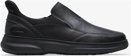 ΑΝΔΡΙΚΑ ΔΕΡΜΑΤΙΝΑ LOAFERS ''MULLAN STEP'' - 26184411 ΜΑΥΡΟ CLARKS