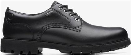 ΑΝΔΡΙΚΑ ΔΕΡΜΑΤΙΝΑ ΠΑΠΟΥΤΣΙΑ ''BATCOMBE TIE GORE-TEX'' - 26173437 ΜΑΥΡΟ CLARKS