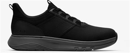 ΑΝΔΡΙΚΑ ΔΕΡΜΑΤΙΝΑ SNEAKERS ''MOTION TREK LX'' - 26184781 ΜΑΥΡΟ CLARKS