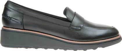 ΓΥΝΑΙΚΕΙΑ ΔΕΡΜΑΤΙΝΑ LOAFERS ''SHARON GRACIE'' - 26156816 ΜΑΥΡΟ CLARKS