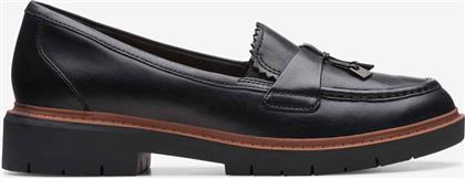 ΓΥΝΑΙΚΕΙΑ ΔΕΡΜΑΤΙΝΑ LOAFERS ''WESTLYNN BELLA'' - 26174456 ΜΑΥΡΟ CLARKS