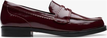 ΓΥΝΑΙΚΕΙΑ LOAFERS ΛΟΥΣΤΡΙΝΙ ''STRAVEN EDGE'' - 26184847 ΜΠΟΡΝΤΟ CLARKS