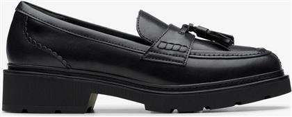 ΓΥΝΑΙΚΕΙΑ LOAFERS ΜΕ ΔΙΑΚΟΣΜΗΤΙΚΑ ΦΟΥΝΤΑΚΙΑ ''LAURYL TASSEL'' - 26184357 ΜΑΥΡΟ CLARKS