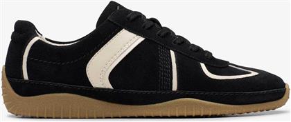 ΓΥΝΑΙΚΕΙΑ SUEDE SNEAKES ΜΕ ΑΝΑΓΛΥΦΟ ΣΧΕΔΙΟ ''MERIDOR LO'' - 26183162 ΜΑΥΡΟ CLARKS