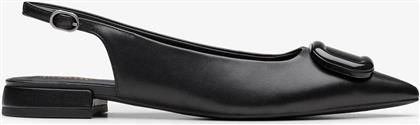 ΓΥΝΑΙΚΕΙΕΣ ΔΕΡΜΑΤΙΝΕΣ ΜΠΑΛΑΡΙΝΕΣ SLINGBACK ''SENSA 15 TRIM'' - 26183131 ΜΑΥΡΟ CLARKS