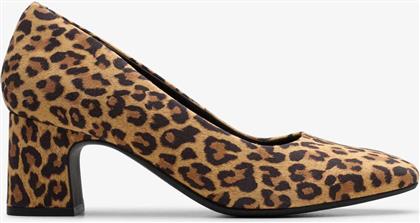 ΓΥΝΑΙΚΕΙΕΣ ΓΟΒΕΣ ANIMAL PRINT ΜΕ ΧΟΝΤΡΟ ΤΑΚΟΥΝΙ ''FERNIE COURT'' - 26183033 ΚΑΦΕ CLARKS