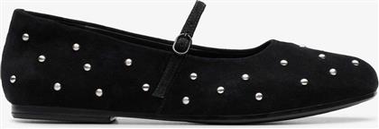 ΓΥΝΑΙΚΕΙΕΣ SUEDE ΜΠΑΛΑΡΙΝΕΣ ΜΕ ΤΡΟΥΚΣ ''LIVIA STUD' - 26184157 ΜΑΥΡΟ CLARKS