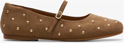 ΓΥΝΑΙΚΕΙΕΣ SUEDE ΜΠΑΛΑΡΙΝΕΣ ΜΕ ΤΡΟΥΚΣ ''LIVIA STUD' - 26184158 ΤΑΜΠΑ CLARKS