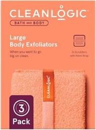 BATH AND BODY LARGE BODY EXFOLIATORS 3TMX CLEANLOGIC