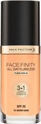 MAX FACTOR FACEFINITY 3IN1 70 WARM SAND 30ML BEAUTY BASKET