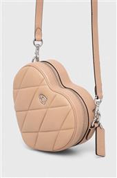 ΔΕΡΜΑΤΙΝΗ ΤΣΑΝΤΑ HEART CROSSBODY ΧΡΩΜΑ: ΜΠΕΖ COACH