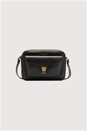 ΓΥΝΑΙΚΕΙΑ ΔΕΡΜΑΤΙΝΗ ΤΣΑΝΤΑ CROSSBODY ΜΕ LOGO PRINT ''BEAT'' - E1MF6-150601 ΜΑΥΡΟ COCCINELLE