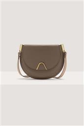 ΓΥΝΑΙΚΕΙΑ ΔΕΡΜΑΤΙΝΗ ΤΣΑΝΤΑ CROSSBODY ''SUNUP MEDIUM'' - E1QKF-150201 ΚΑΦΕ ΑΝΟΙΧΤΟ COCCINELLE