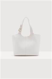 ΓΥΝΑΙΚΕΙΑ ΔΕΡΜΑΤΙΝΗ ΤΣΑΝΤΑ SHOPPER ''C-EASY LARGE'' - E1SHA-110101 ΛΕΥΚΟ COCCINELLE