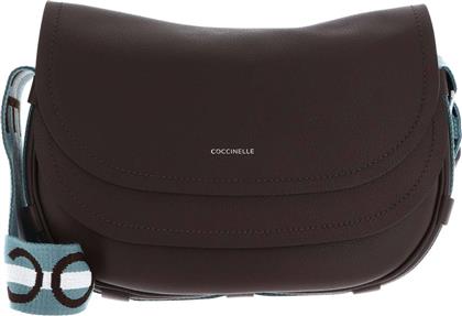 ΓΥΝΑΙΚΕΙΑ ΤΣΑΝΤΑ CROSSBODY ''RAQUEL MEDIUM'' - E1SQ0-150201 ΚΑΦΕ ΣΚΟΥΡΟ COCCINELLE