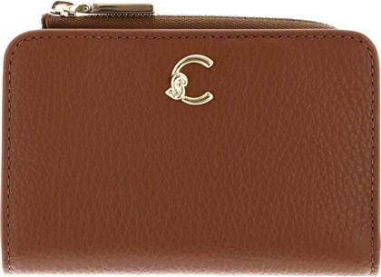 ΓΥΝΑΙΚΕΙΟ ΔΕΡΜΑΤΙΝΟ ΠΟΡΤΟΦΟΛΙ ΜΕ ΜΕΤΑΛΛΙΚΟ LOGO ''C-ME'' - E2SSL-11D121 ΚΑΦΕ COCCINELLE