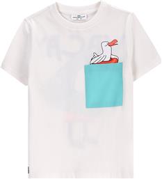 T-SHIRT WC5143201HBK ΕΚΡΟΥ REGULAR FIT COCCODRILLO