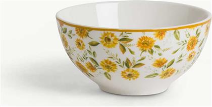 ΜΠΟΛ ΠΟΡΣΕΛΑΝΗΣ ΜΕ FLORAL PRINT 12,6 CM - 007467370 ΛΕΥΚΟ COINCASA