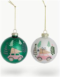 ΧΡΙΣΤΟΥΓΕΝΝΙΑΤΙΚΗ ΓΥΑΛΙΝΗ ΜΠΑΛΑ 8 CM - 006804295 ΠΟΛΥΧΡΩΜΟ COINCASA